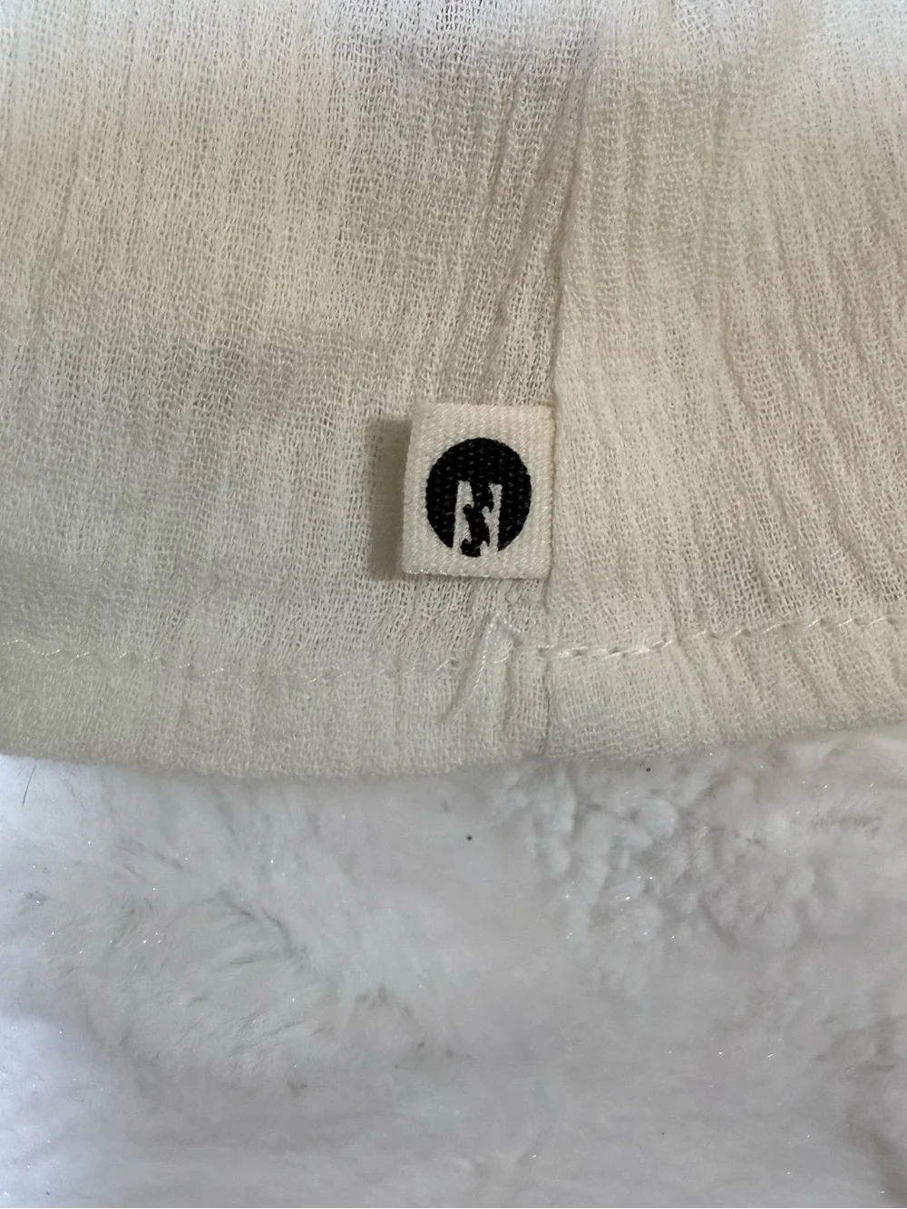 Billabong White Peasant Blouse with Multicolor Embroidered Square Neck- Size L - Picture 15 of 15